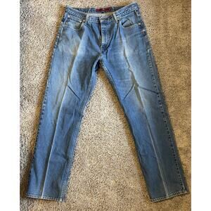 Vintage Tommy Jeans Men's Straight Jeans Blue Denim 5-Pocket Cotton 36x34